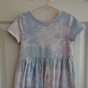 Cat and Jack Pastel blue and purple tie dye dress 5T